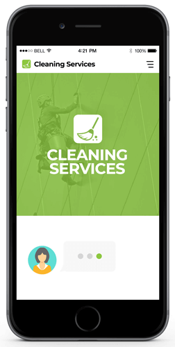 Chatbot examples for cleaning services